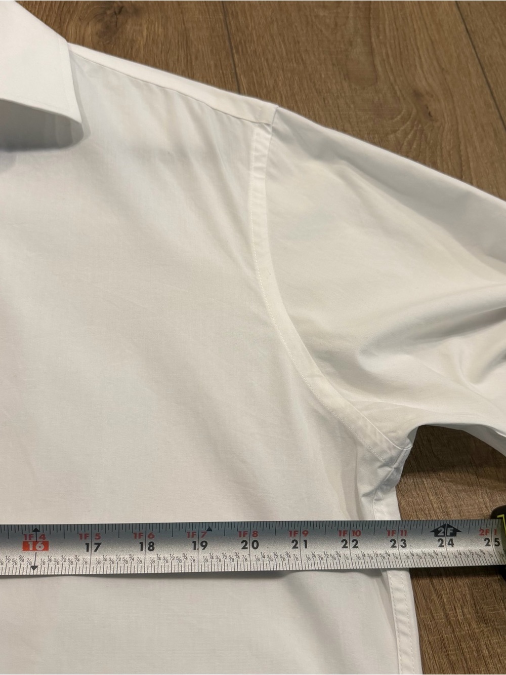 TALLIA Men's White Dress Shirt slim fit with Spread Collar, 16,5 - Picture 5 of 7